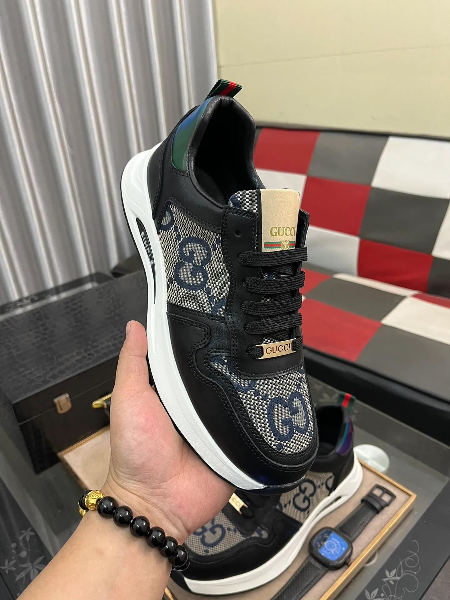 Men's Men's Shoes 💰420 ⌚️⌚️[GUCCI] Gucci men's casual shoes are absolutely popular 🔥The ultimate matching item for trendy men! Irresistible charm of super texture, the main recommendation, the upper is made of high-quality cowhide + breathable fabric, sheepskin feet, wear-resistant rubber sole, noble and elegant! Extremely comfortable🎁🎁You can be as handsome as you want💪 Size: 38-44!